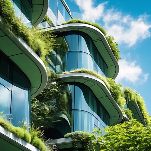 tmf esg building with greenery